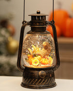 Herbstliche Dekorlampe mit Kürbissen – Warmes LED Licht und 6-Stunden Timer