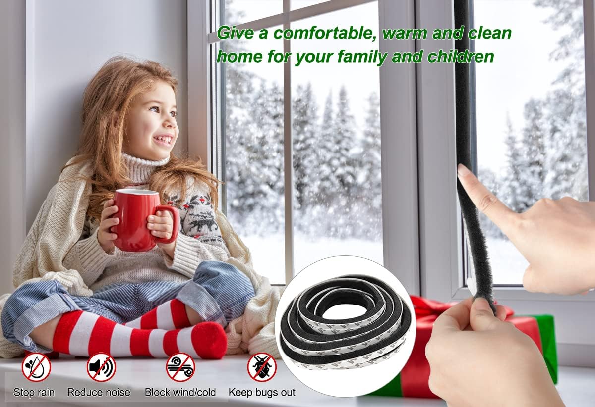 Self-adhesive weatherstrip brush for doors and windows