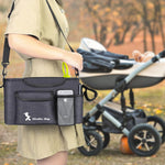 Organizer Tasche für Kinderwagen – Praktische Stroller mit Schultergurt und Fächern