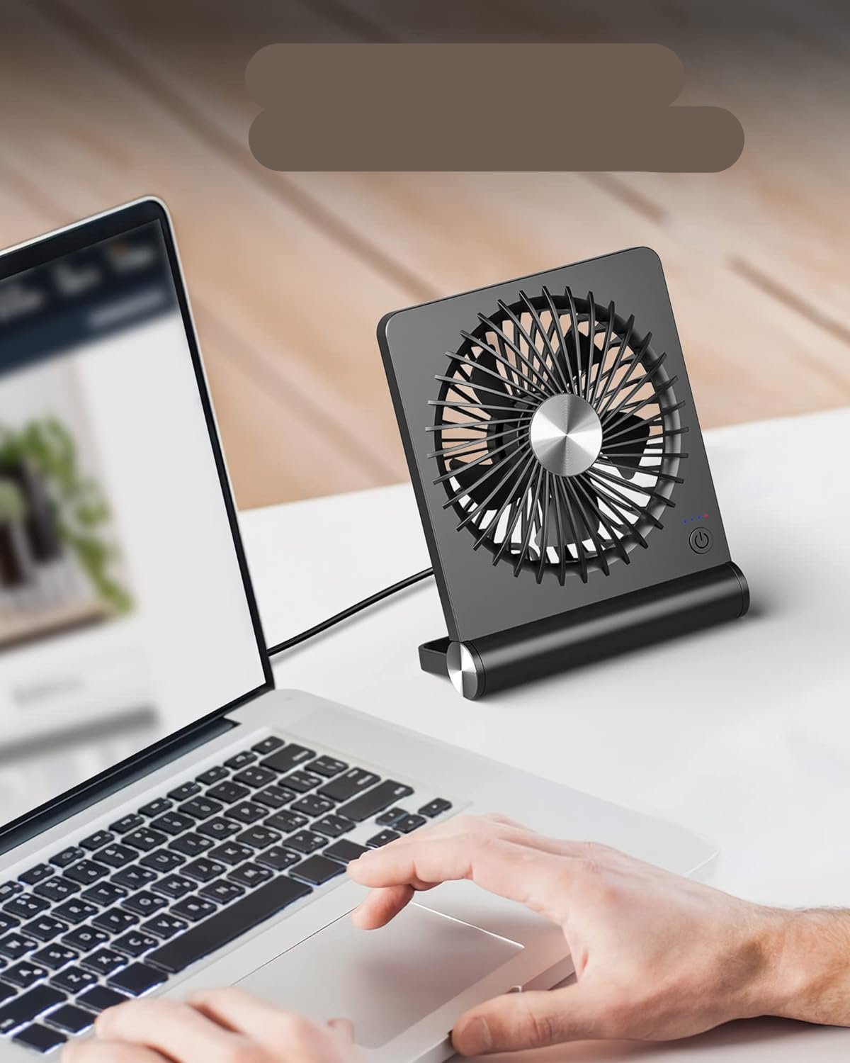 Leiser Tischventilator mit neigbarem Kopf