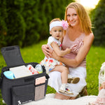 Organizer Tasche für Kinderwagen – Praktische Stroller mit Schultergurt und Fächern