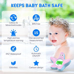 Safe Baby Bath Thermometer with Color Display and Warning System