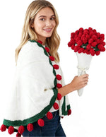 Florale Eleganz – Handgefertigte Tagesdecke mit 3D-Rosenmuster