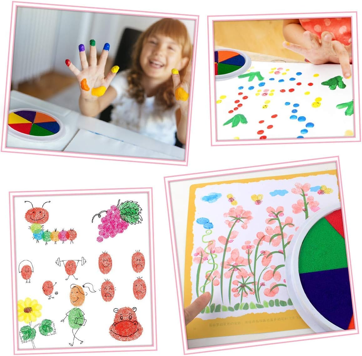 Set mit Fingerfarben für Kinder