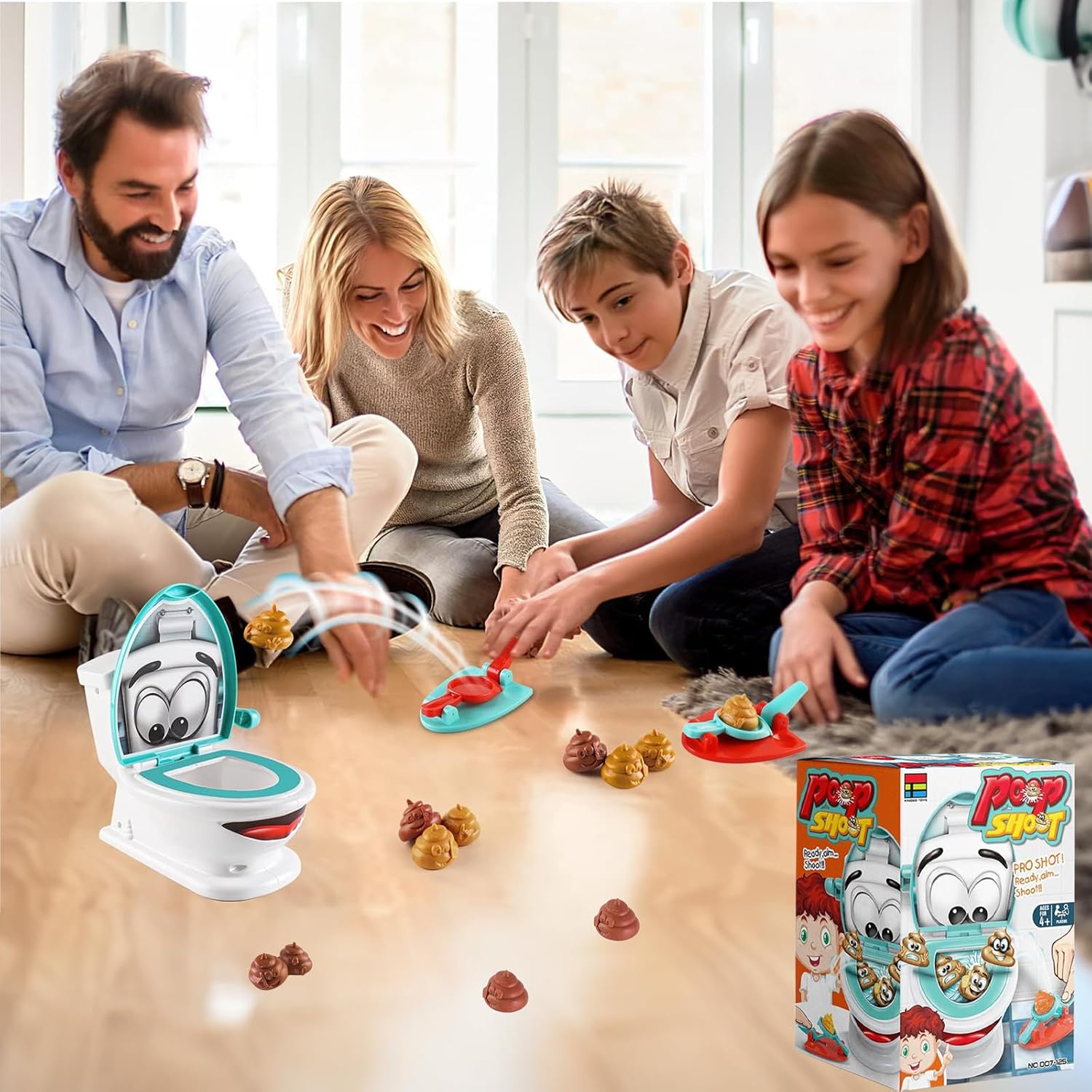 Witziges Spiel zum Werfen von Kacke