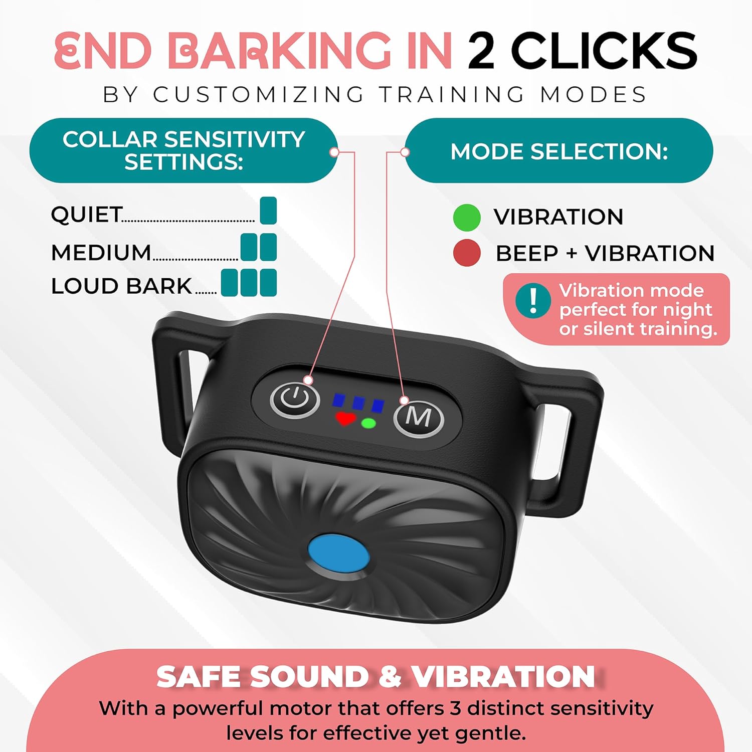 Smart training collar for small dogs