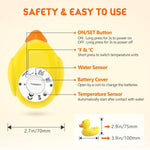 Safe Baby Bath Thermometer with Color Display and Warning System