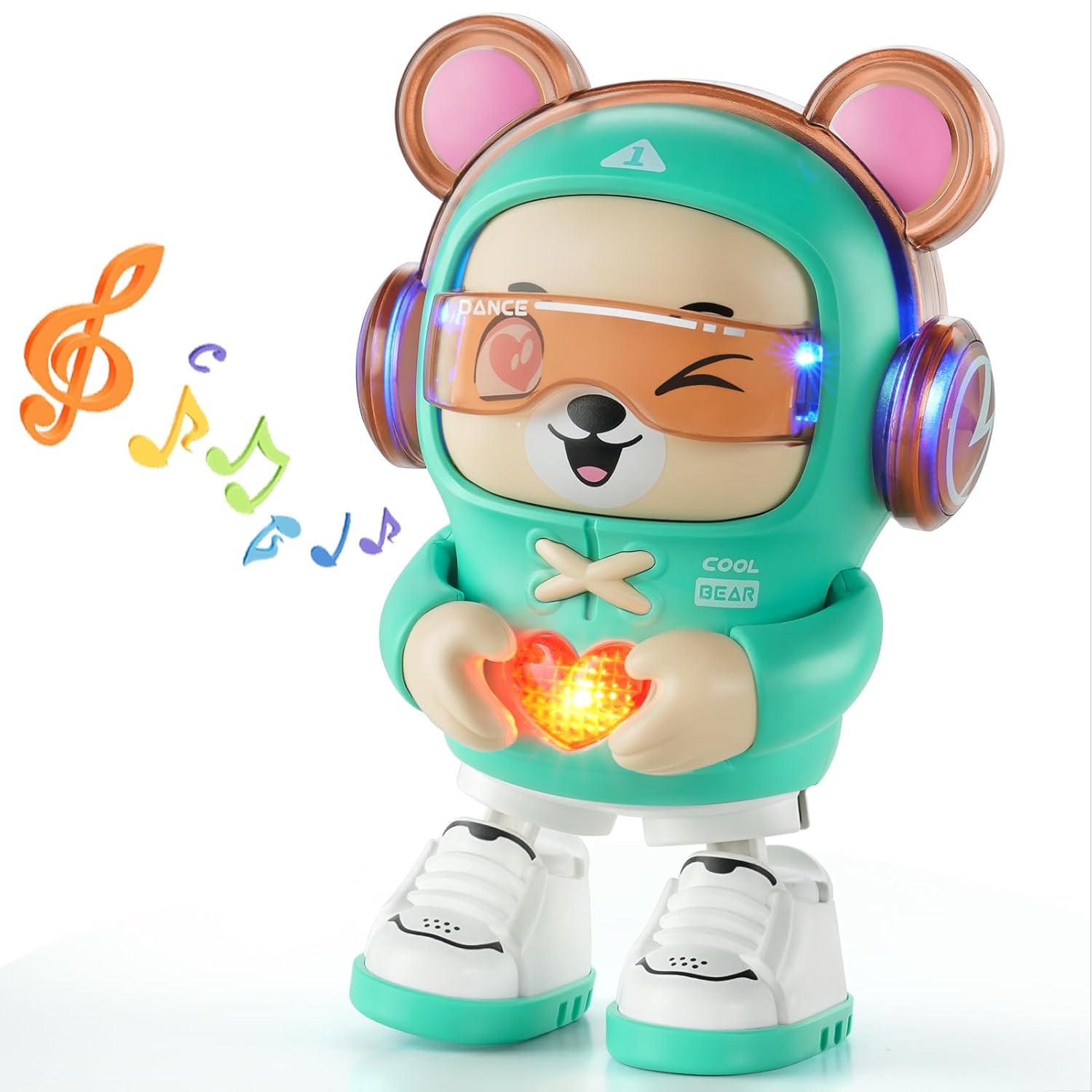 Tanzender Bär mit Musik und Lichteffekten – Bewegung und Spaß