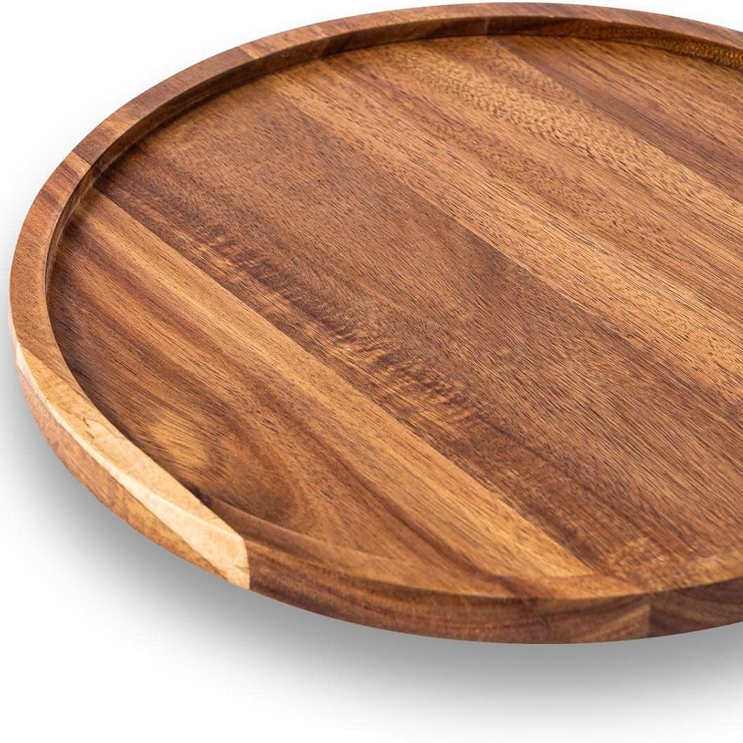 Elegant Wooden Tray – Round Serving Dish for Any Occasion