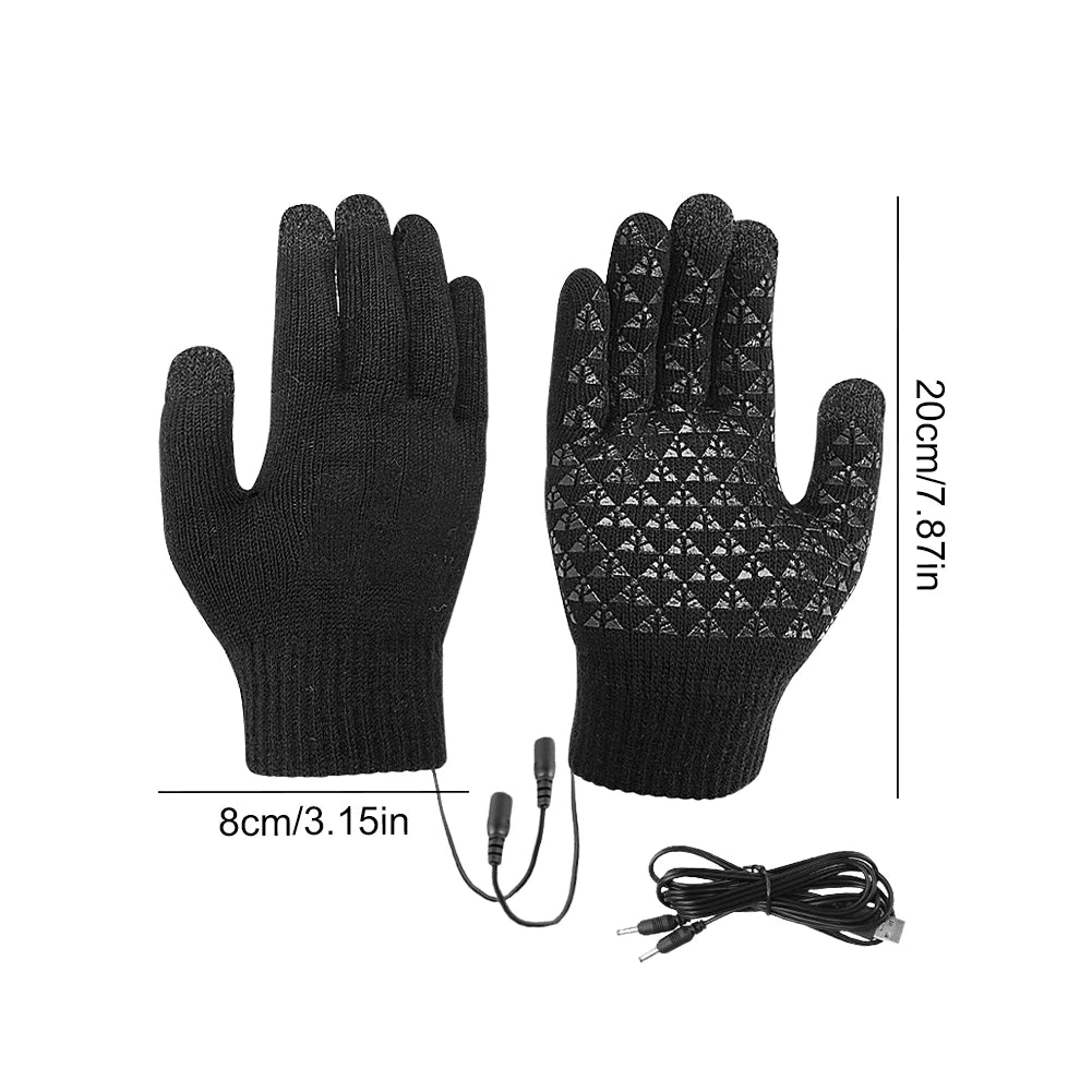 Heat Protection Gloves | USB Rechargeable | Touchscreen-friendly & Non-slip | Thermal Winter Gloves for Outdoor Activities