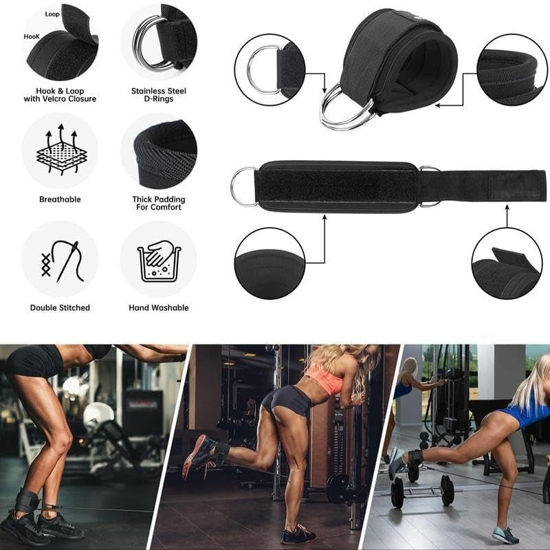 Widerstandsband Set für Knöchel - 5-teiliges Trainingsset