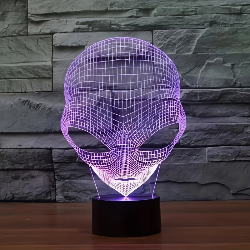 3D-Alienslampe mit LED-Farbeleuchtung und Touch-Steuerung