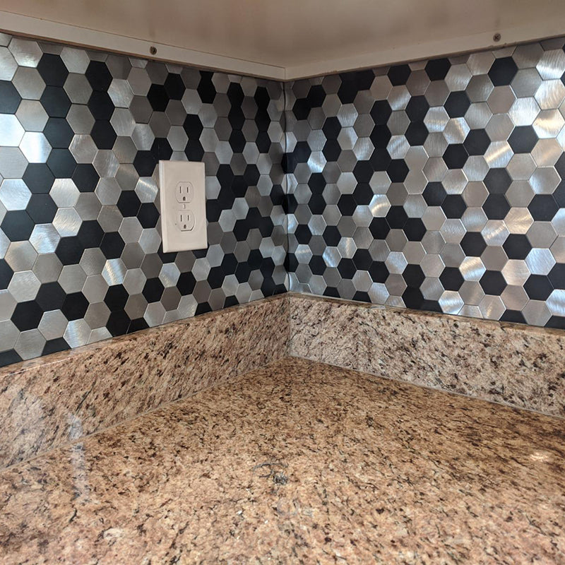 Elegante Metall-Mosaikfliesen – Einfaches Anbringen und Entfernen