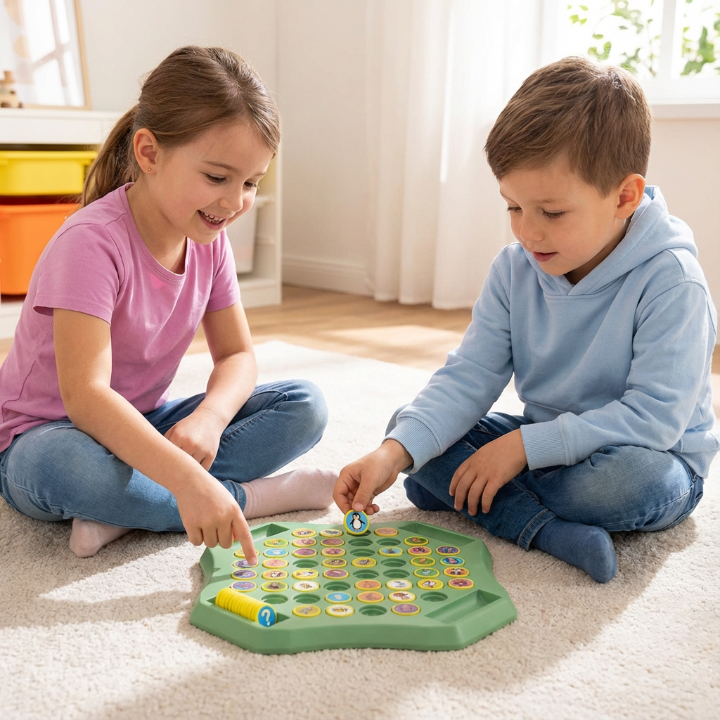 Familien Spielbrett mit Memory Tiermünzen