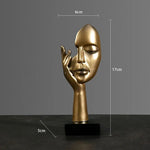 Moderne Gesichts-Skulptur aus hochwertigem Harz