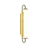 Elegante Goldene Wandleuchte mit LED und Acrylschirm