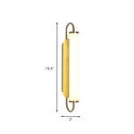 Wandbeleuchtung aus Metall im rechteckigen Design – LED mit Acrylschirm in Gold