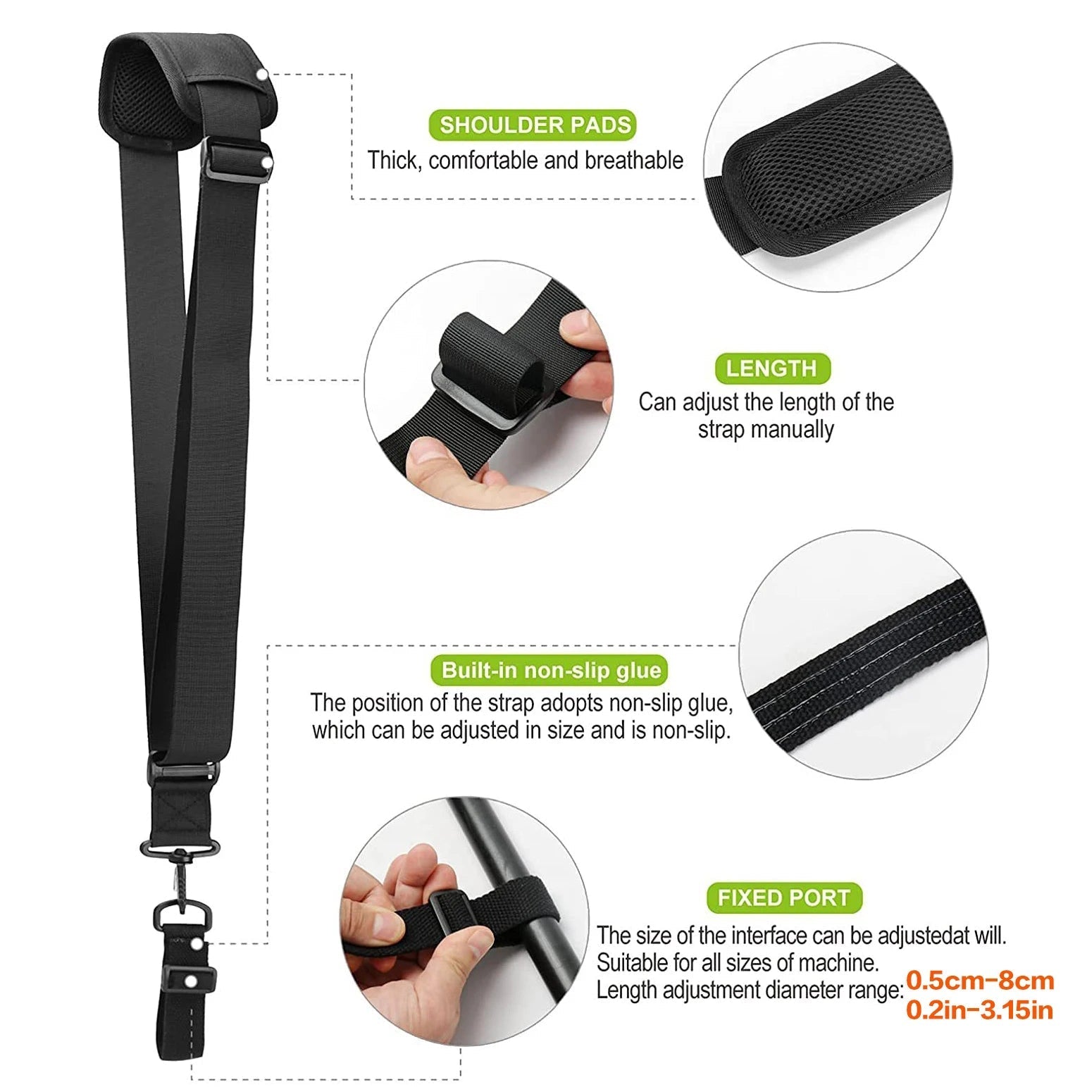 Ergonomic Shoulder Strap for Garden Tools – Flexible and Comfortable