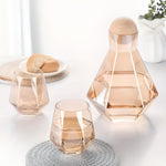 Elegantes Karaffenset mit 4 Gläsern – Stilvoll und Praktisch | 5-teiliges Set für Wasser, Saft und Wein | Glanzzeit