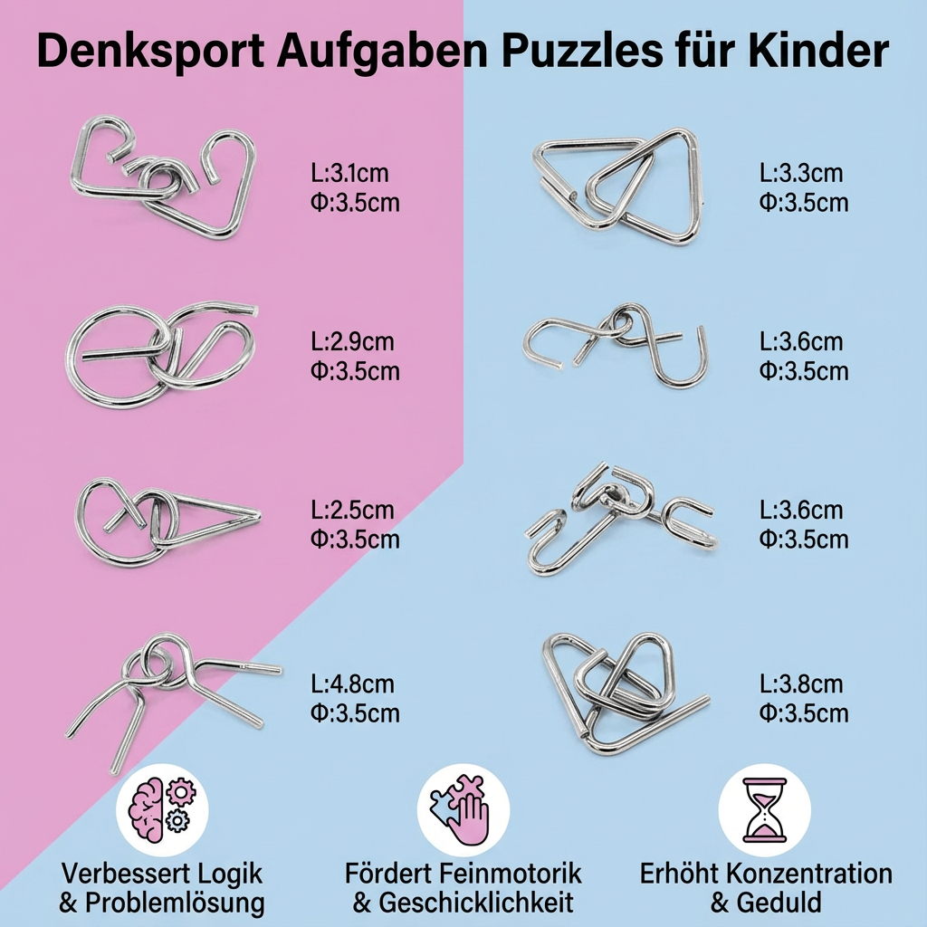 Rätsel und Denksportübungen für Kinder