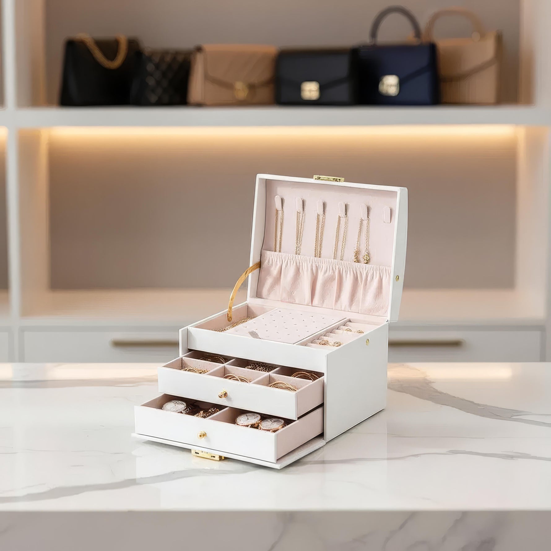 Elegant jewelry storage with style and functionality