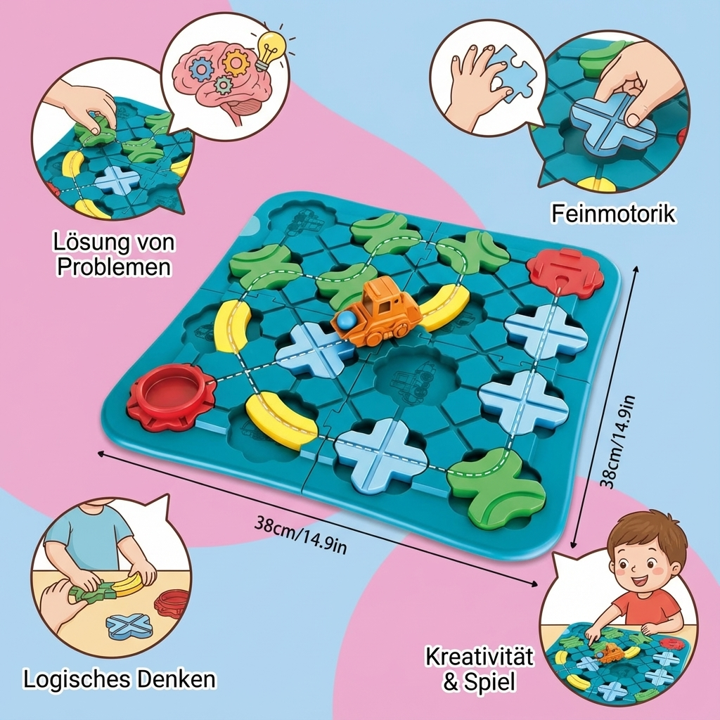 Puzzle für Straßen im Montessori-Stil