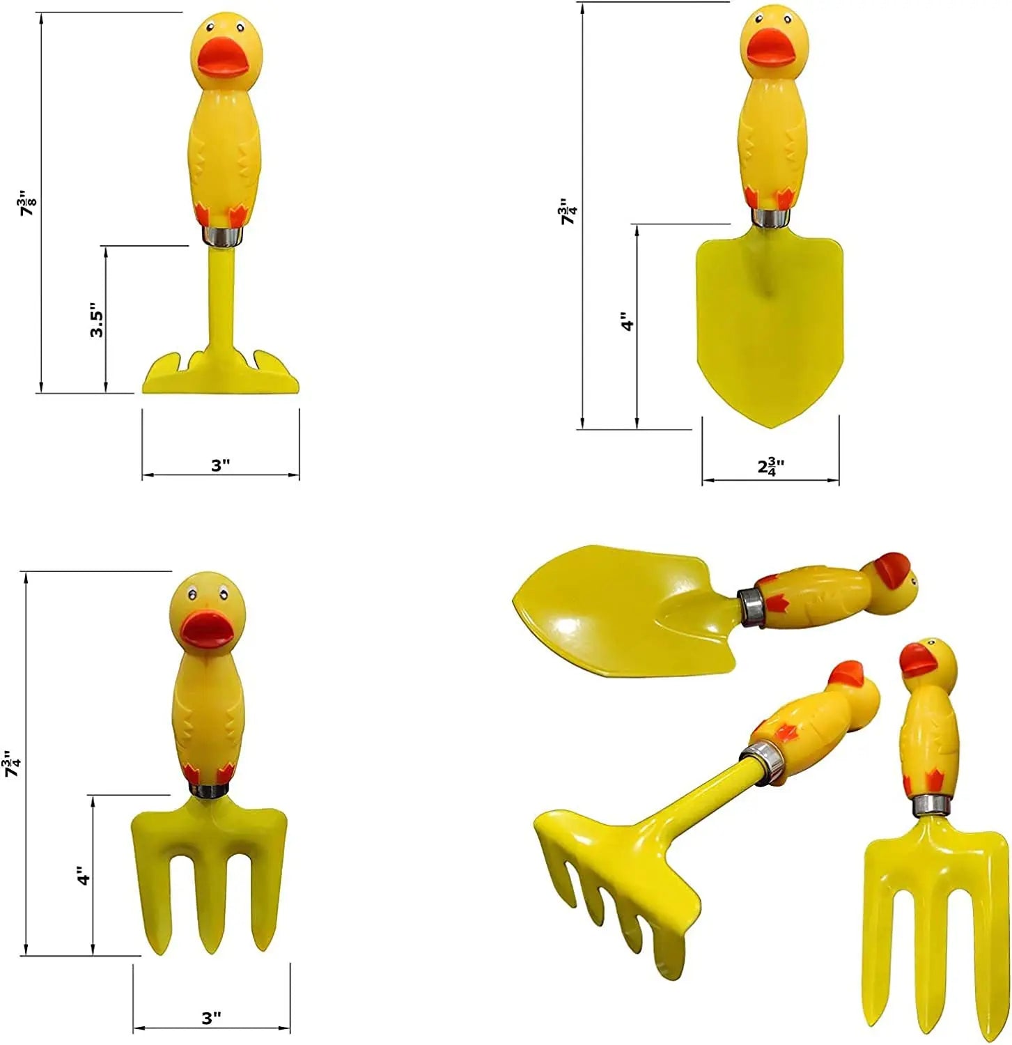Creative Kids' Gardening Set | Shovel, Rake, Trowel, Watering Can & Bucket for Outdoor Fun