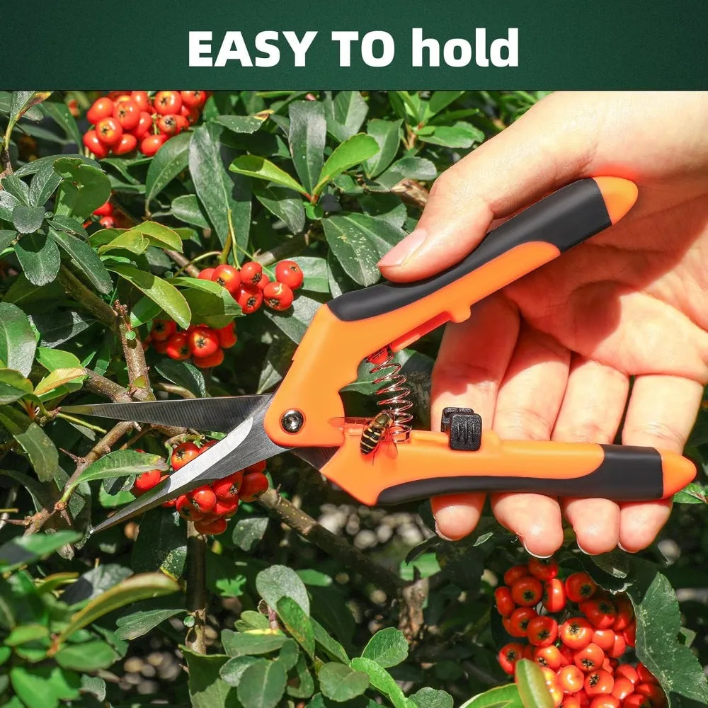 GartenProfi 3-Piece Scissor Set | High-Quality Stainless Steel Tools | Ergonomic, Non-Slip Handle
