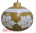 Aufblasbarer Weihnachtsball für den Außenbereich 60 cm – Wetterfeste PVC-Dekoration