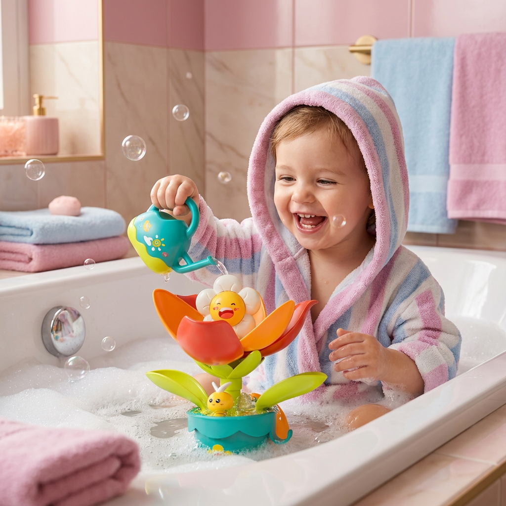 Badespielzeug mit Gießkanne für Blumenliebhaber