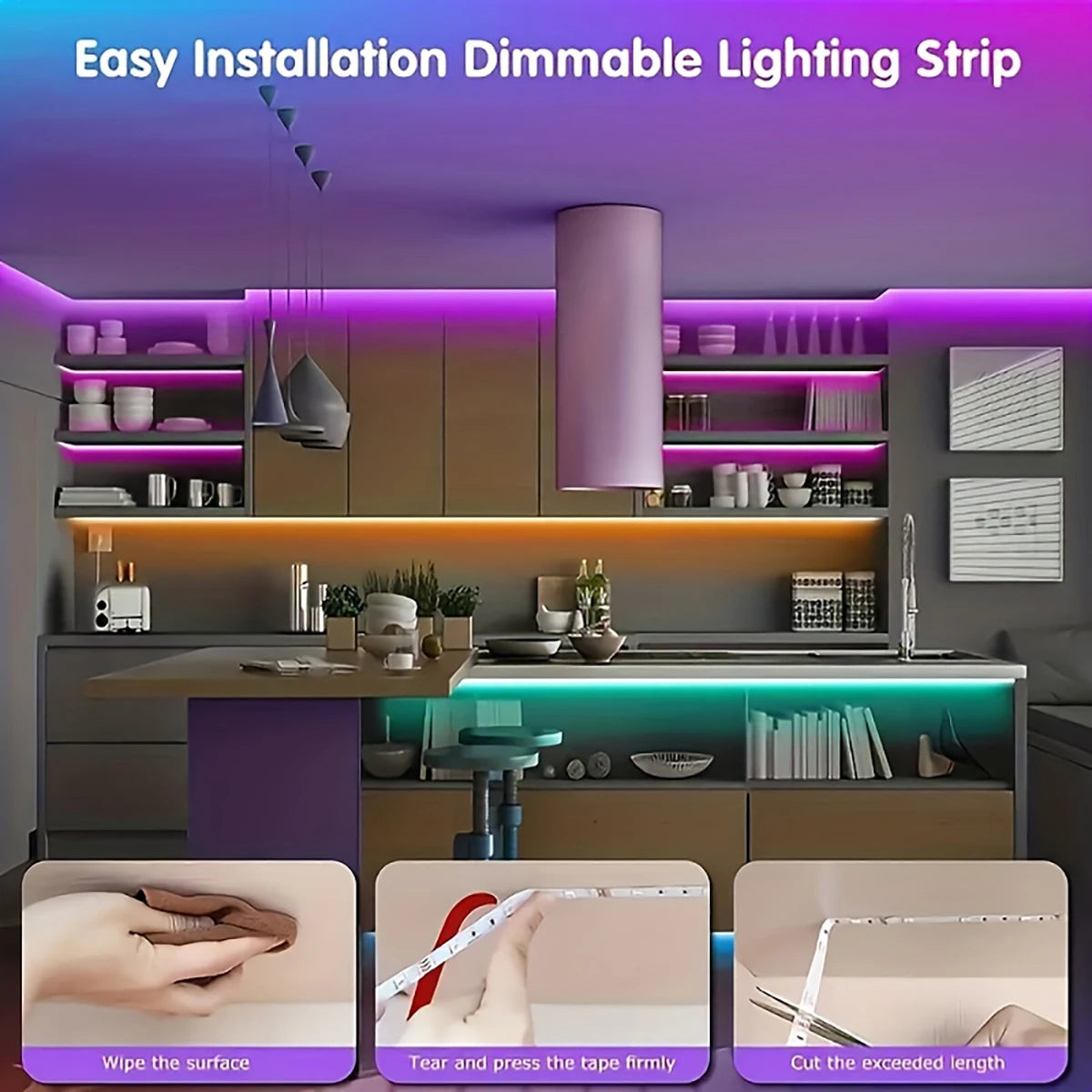 Farbwechselnde LED-Streifen mit Fernbedienung | USB-beleuchtete Akzente für Zuhause | 1–20 m | Farbzauber