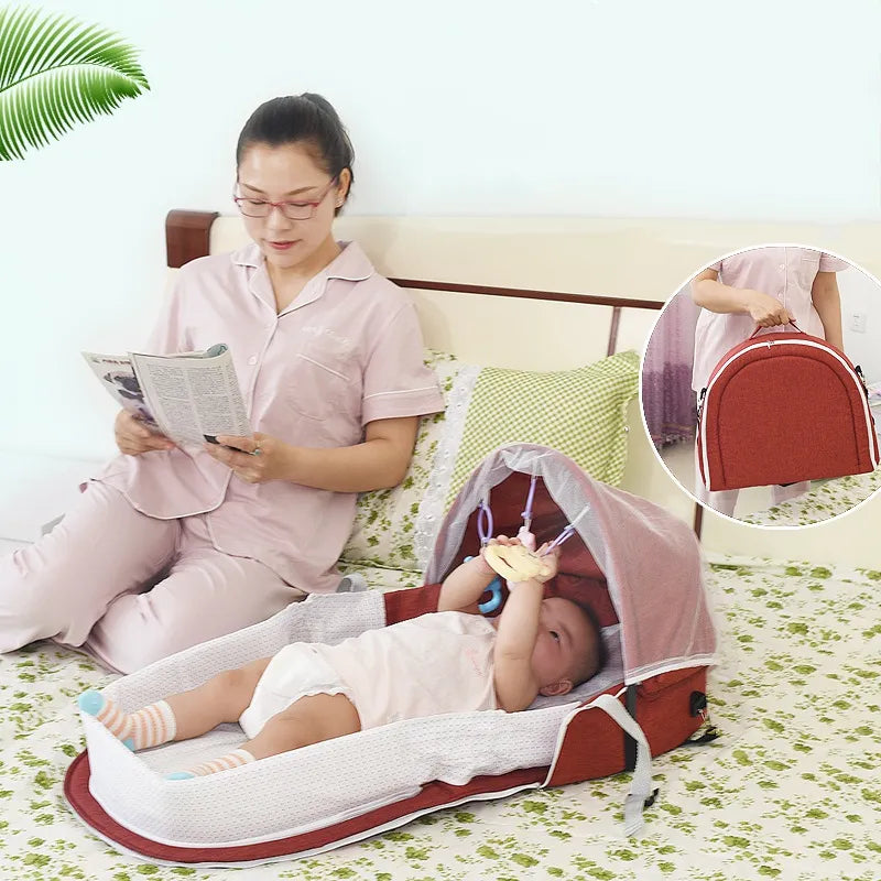 Tragbares Babybett mit Moskitonetz – Leicht und perfekt für unterwegs