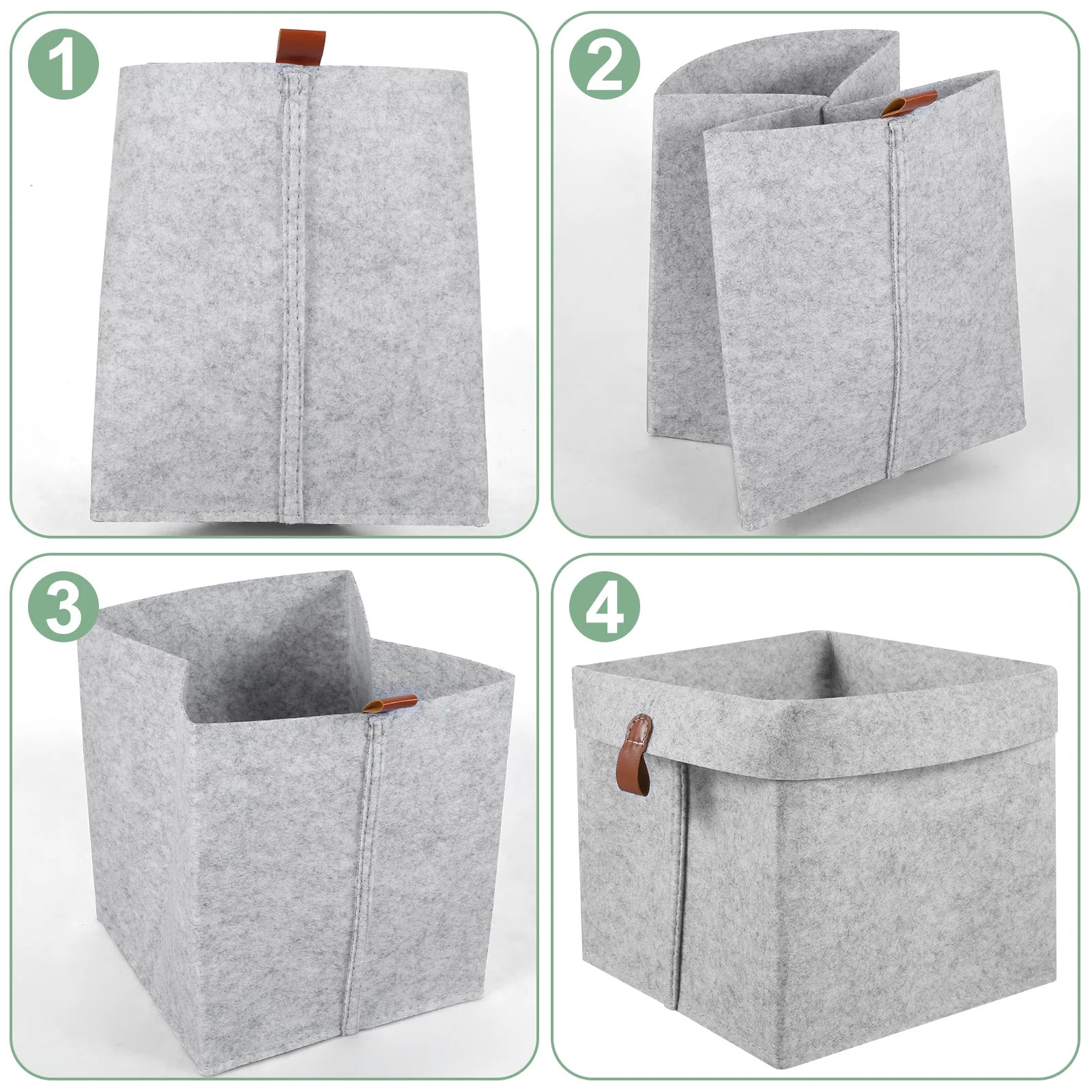 Six-Piece Felt Organizer Set | 12 L Foldable Storage Solutions for Your Home