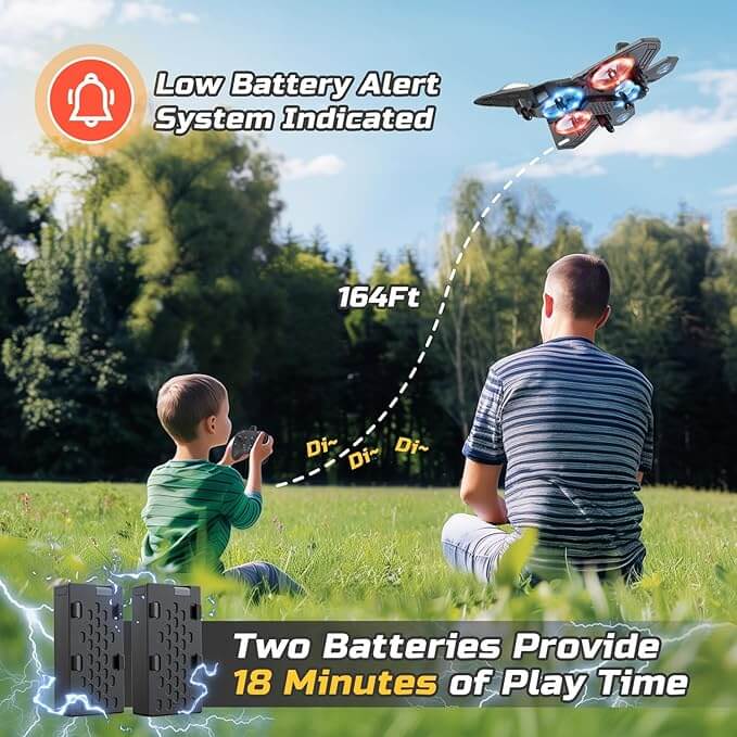 Remote Control LED Airplane for Kids Ages 6-12