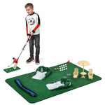 Golfvergnügen für Zuhause: Indoor-Golfset mit 5 Schlägern