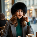 Stilvolle Wintermütze aus Kunstpelz für Damen