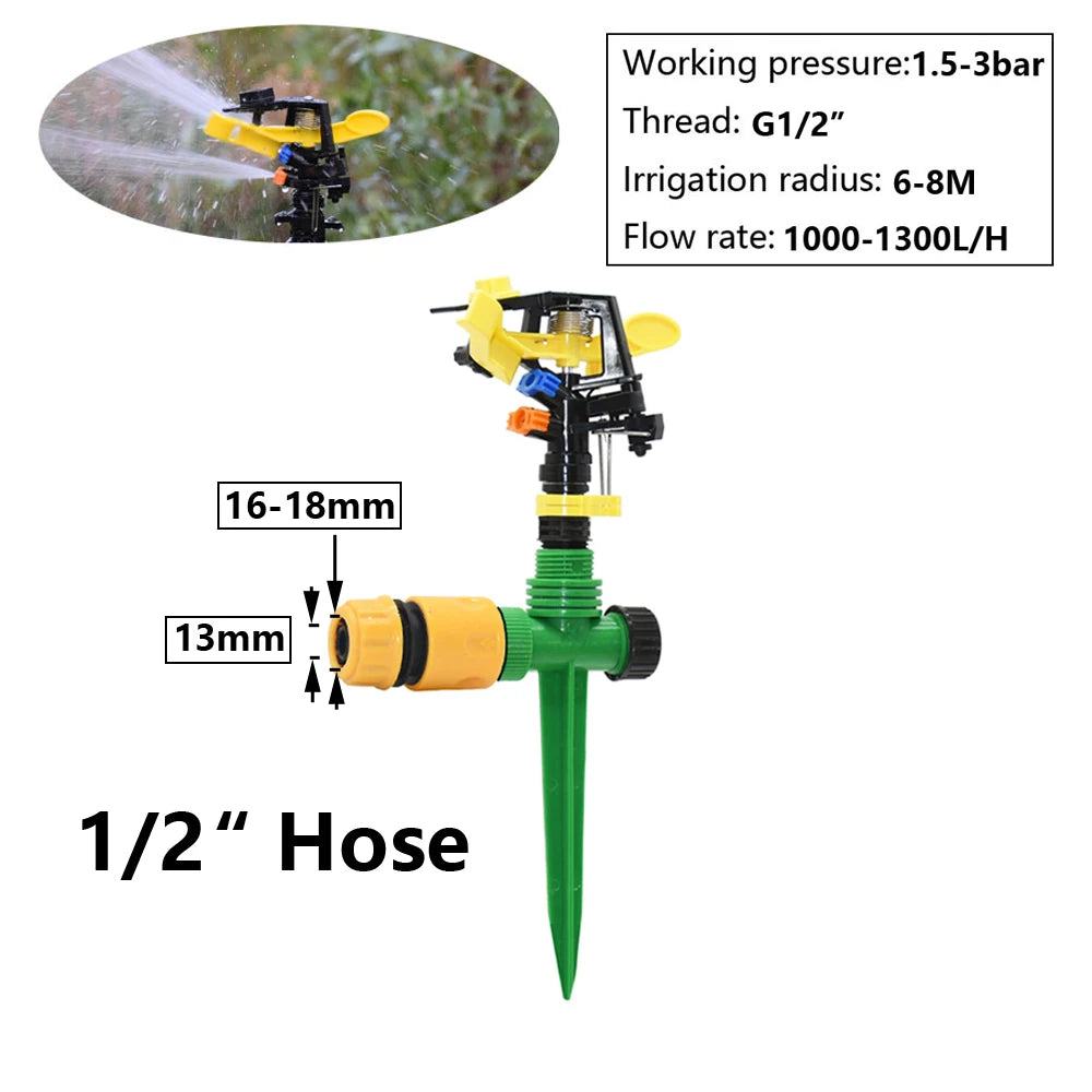 Complete Garden Irrigation System | 1/2" Connection | 5–12 m Range