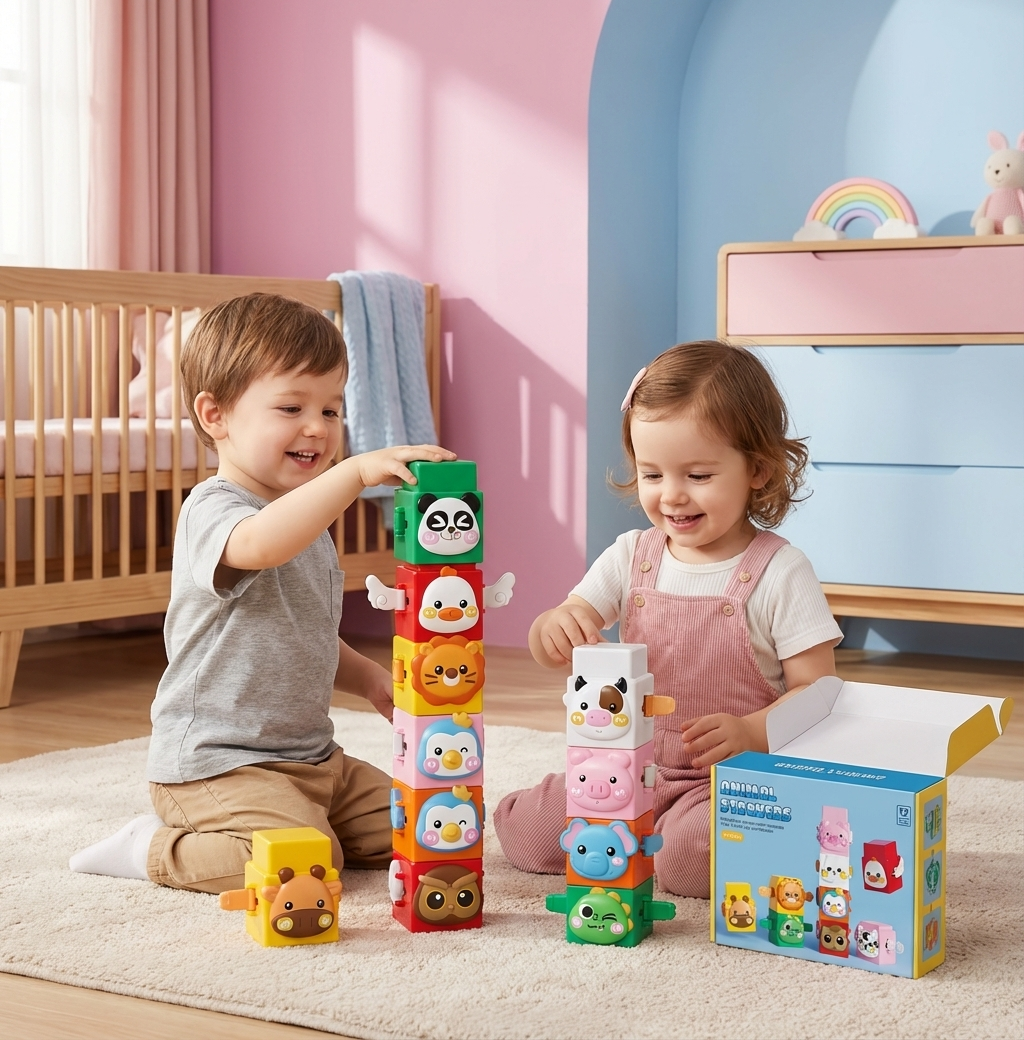 Montessori Stapeltier Spielzeug für pädagogisches Lernen