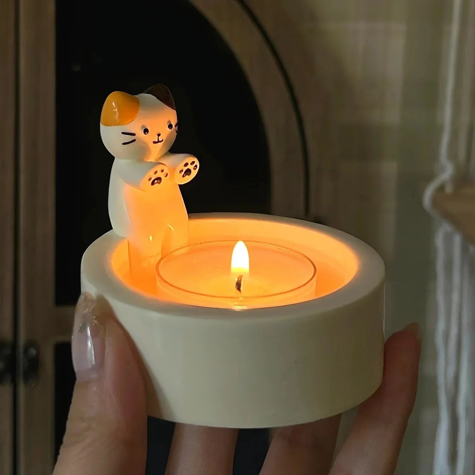 Katze Teelichthalter – Niedliches Design für gemütliche Atmosphäre