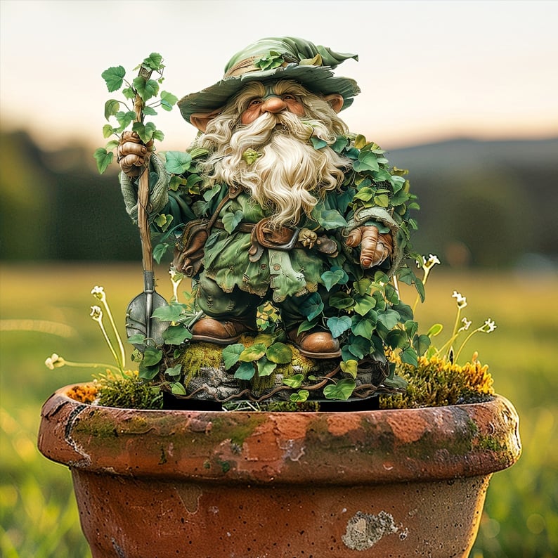 Zauberhafter Gartenstecker mit Naturmotiv aus Acryl