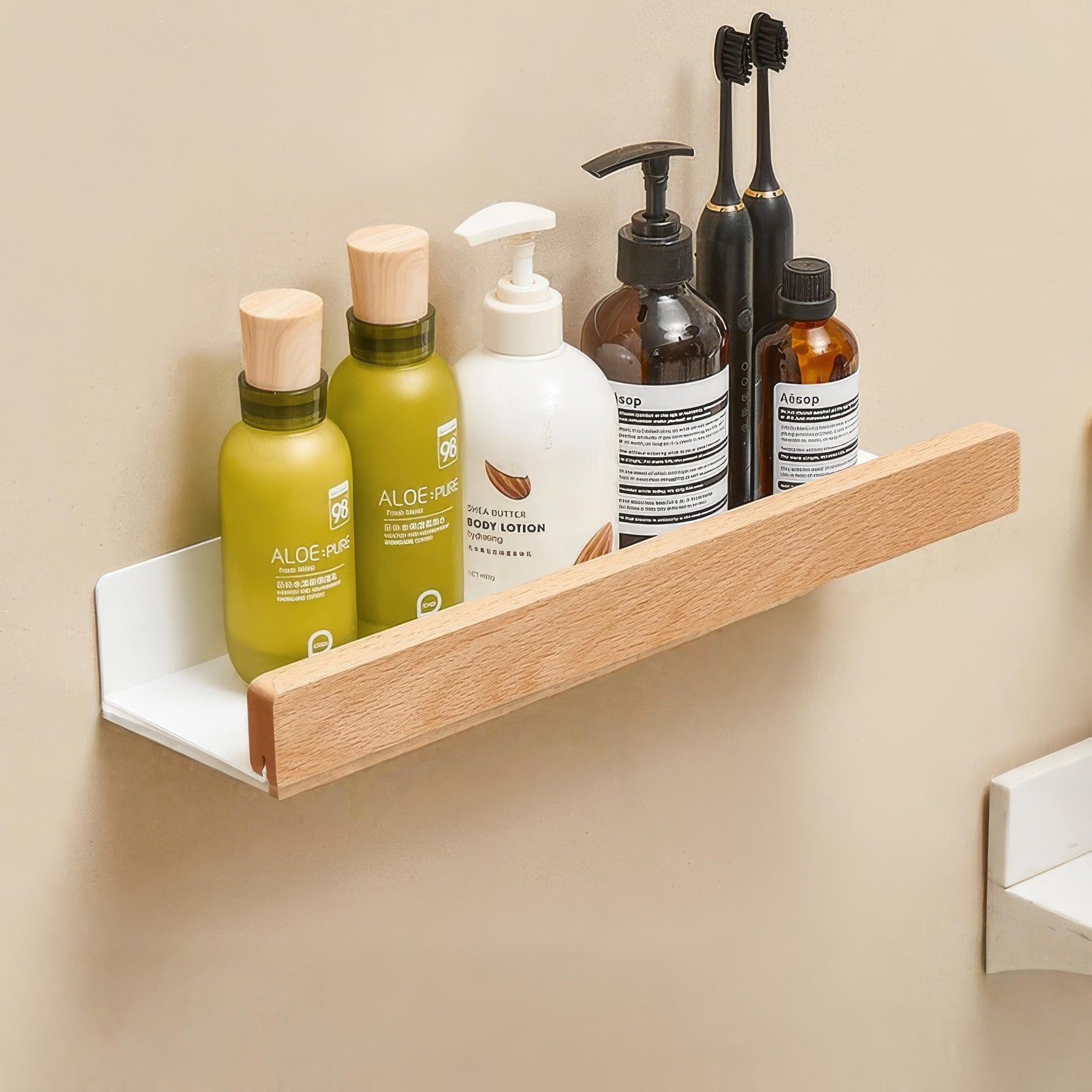 Rustic Corner Shelf for the Bathroom – No Drilling Required