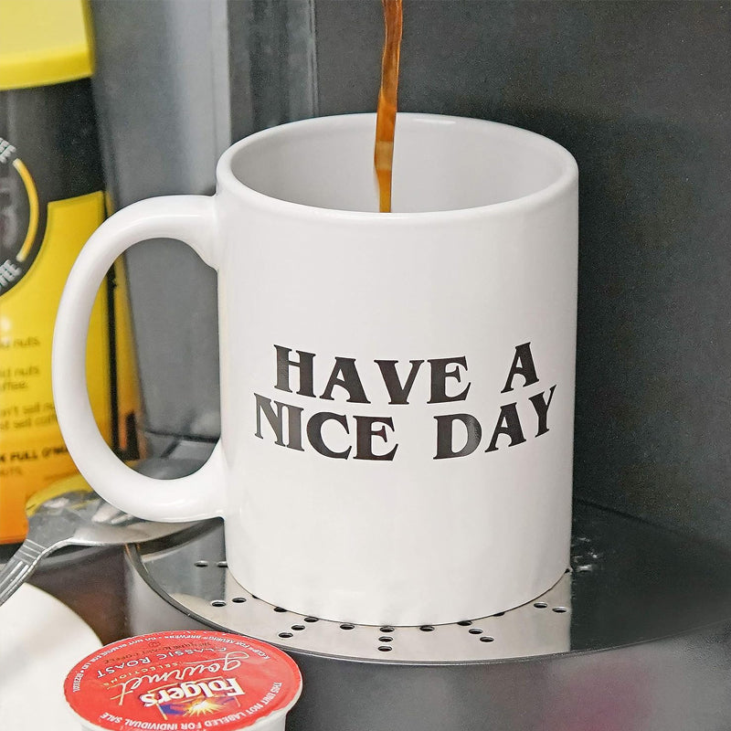 Kaffeebecher mit Mittelfinger – Lustiger Geschenkbecher "Schönen Tag