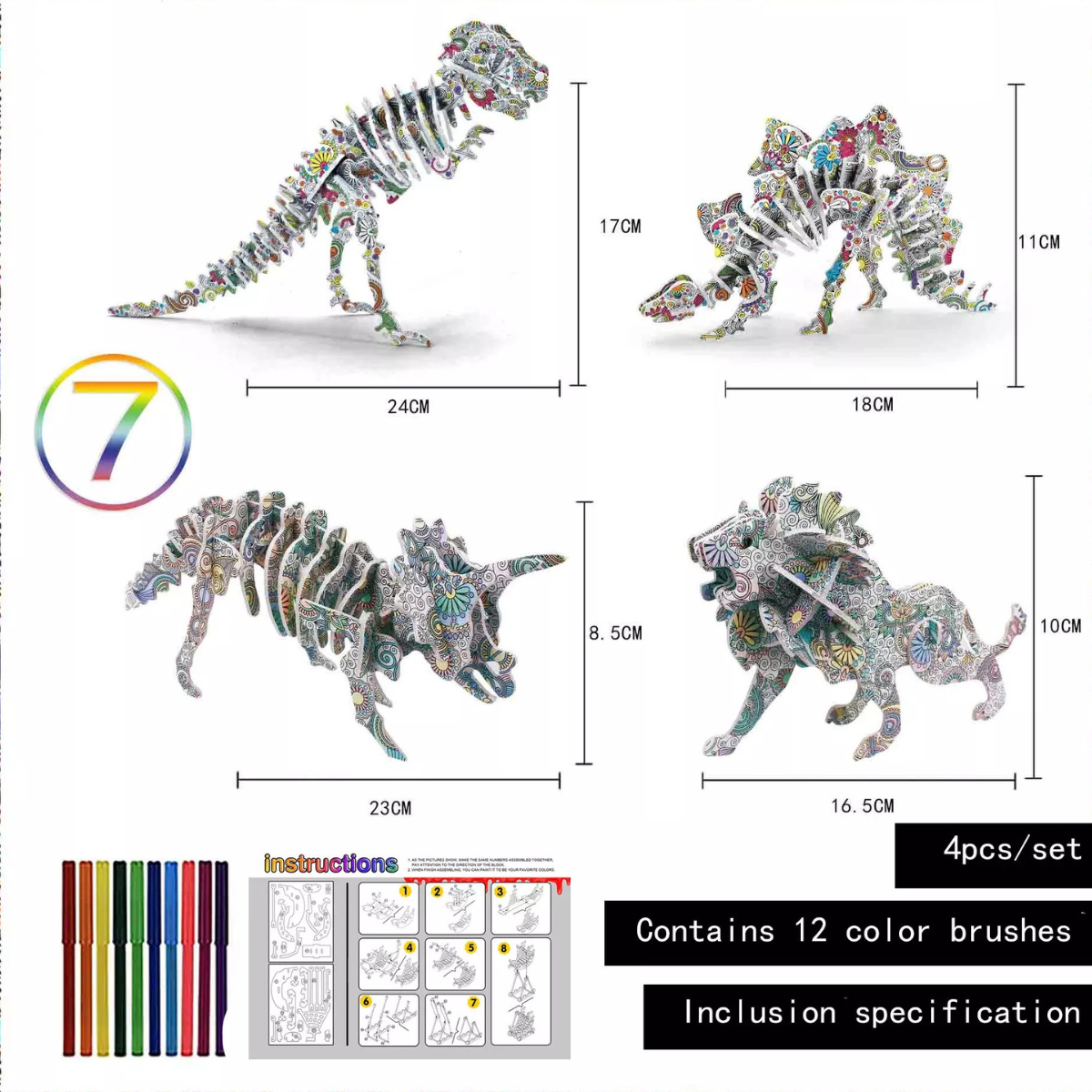 3D-Puzzle zur Selbstgestaltung - Skulpturen-Set (2+1 Gratis)