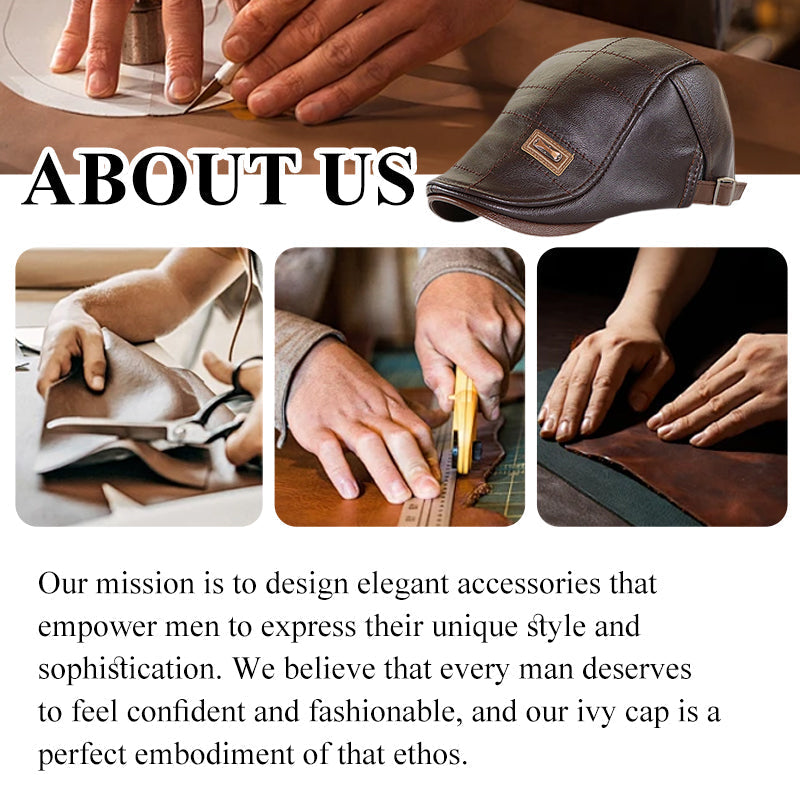 Luxurious Leather Plush Hat | Stylish Warmth for Winter