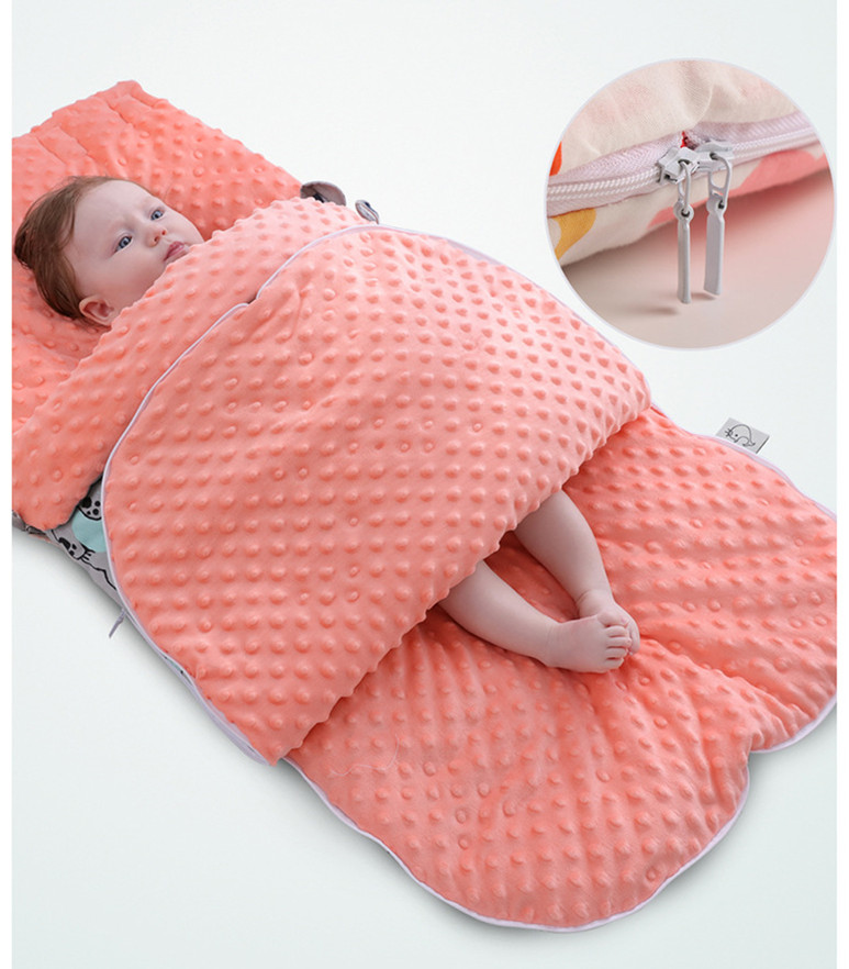 Schlafsack für Babys mit Kapuze – Minky-Decke für Neugeborene