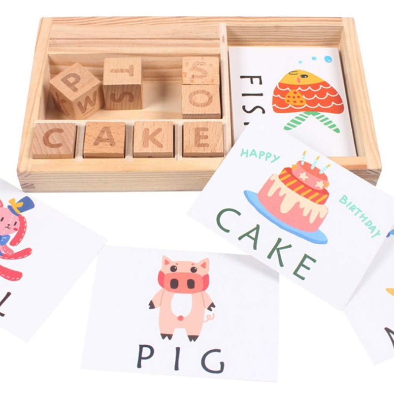 Lernspielzeug mit Holzbuchstaben für Kinder