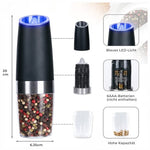Automatic spice grinder with gravity sensor