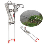 Automatic fishing rod holder with bite alarm for stress-free fishing