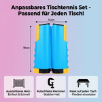 Individuell gestaltbares Tischtennis-Set – Für alle Tischgrößen geeignet!