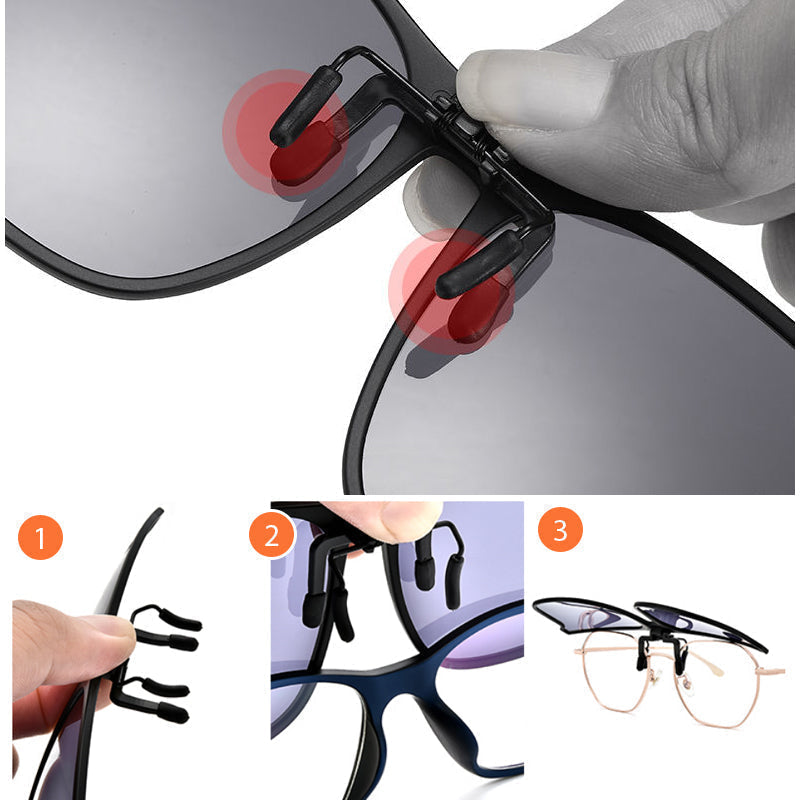 LuxeClip | Faltbare polarisierte Sonnenbrille mit Clip